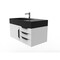 Castello Usa Amazon 36" Wall Mounted White Vanity With Black Top And Black Handles CB-MC-36W-BL-2056L-BL - alternate 6